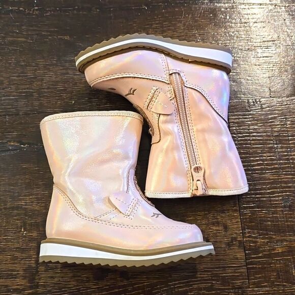 Toddler Girls' Isla Unicorn Zipper Slip-On Winter Boots - Cat & Jack Pink Size 5 - Picture 8 of 13